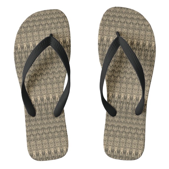 Tongs Sandales Tiki Hut Été Brun Tan Flip Flops (Semelle)