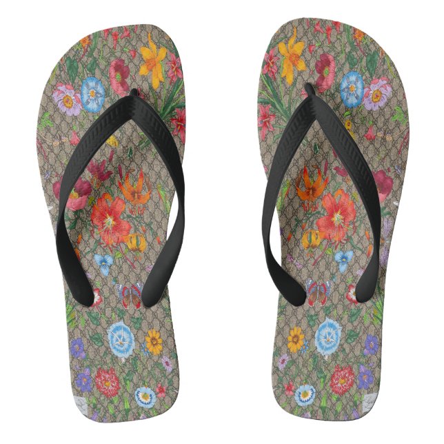 Tongs sandals with an innovative floral design (Semelle)