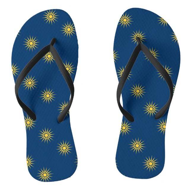 Tongs Sangles adultes slim avec drapeau de Macédoine, Gr (Semelle)