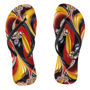 Tongs Sangles fines pour adultes aux couleurs belges