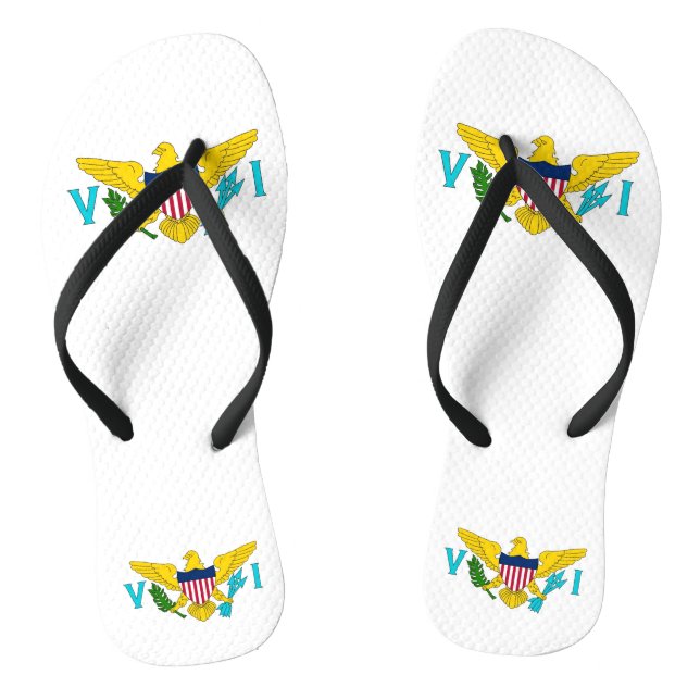 Tongs Sangles fines pour adultes avec drapeau des îles V (Semelle)
