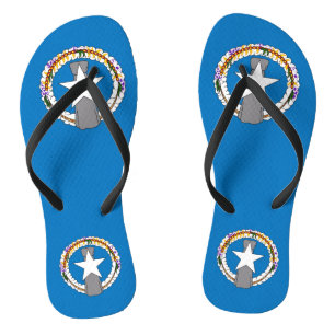 Tongs Sangles fines pour adultes avec drapeau des Marian