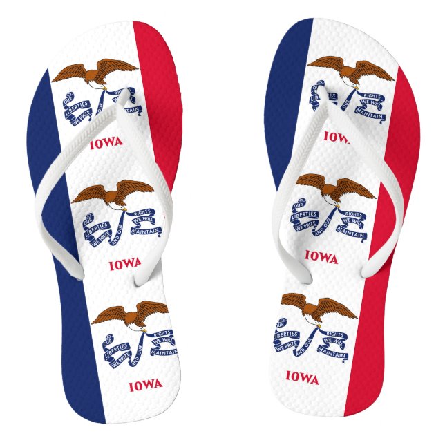 Tongs Sangles fines pour adultes avec le drapeau de l'Io (Semelle)