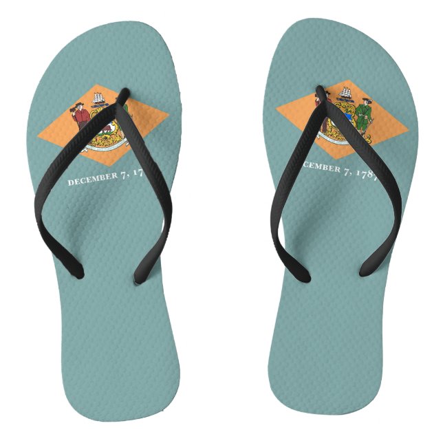 Tongs Sangles fines pour adultes avec le drapeau du Dela (Semelle)