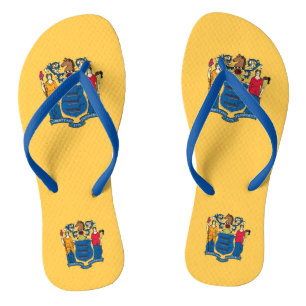 Tongs Sangles fines pour adultes avec le drapeau du New