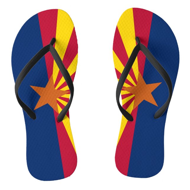 Tongs Sangles minces adultes avec Drapeau de l'Arizona,  (Semelle)