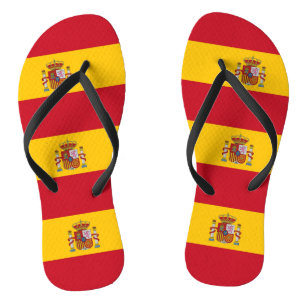 Tongs Sangles minces adultes avec drapeau d'Espagne