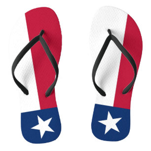 Tongs Sangles minces adultes avec Drapeau du Texas, État