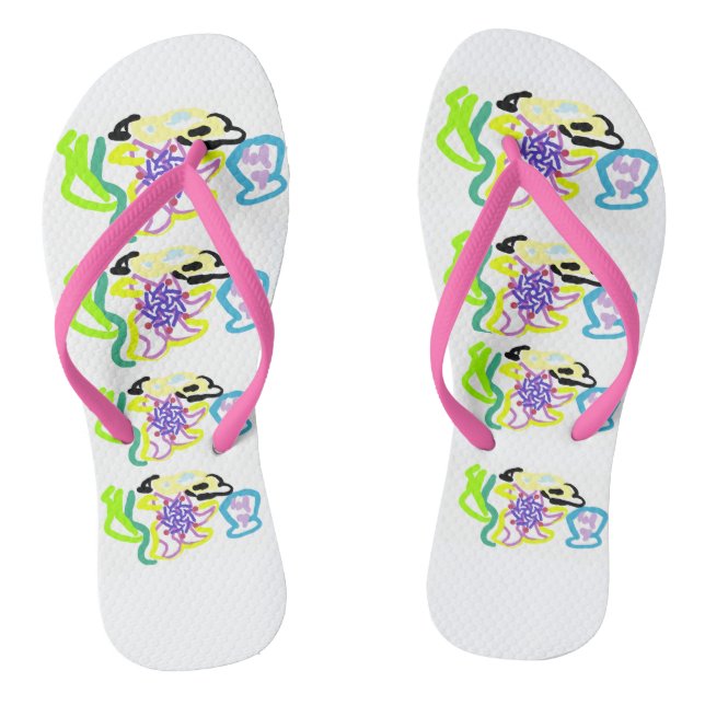 Tongs Seashell and starfish (Semelle)