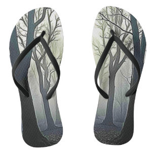 Tongs Sentier forestier brumeux : Beauté inquiétante
