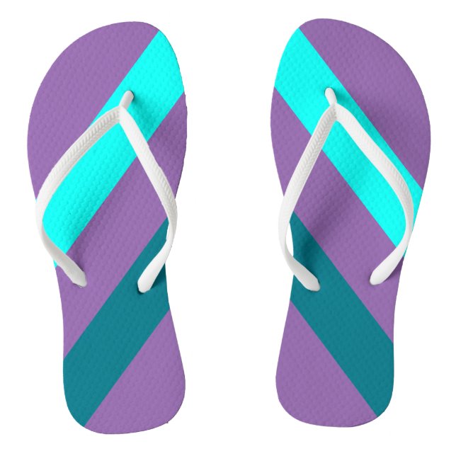 Tongs SEULEMENT DES STRIPES DE COULEUR - turquoise, esse (Semelle)