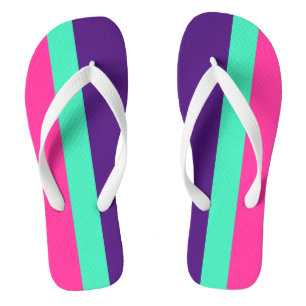 Tongs SEULS LES STRIPES DE COULEUR - menthe, rose