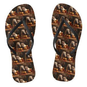 Tongs Shar Pei Chiot Automne Citrouille de plaisir