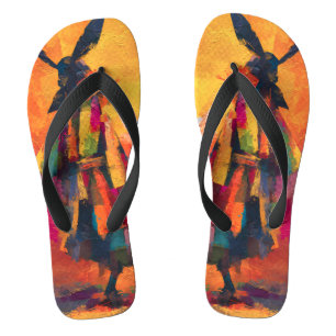 Tongs Silhouette Abstraite du guerrier de Samurai