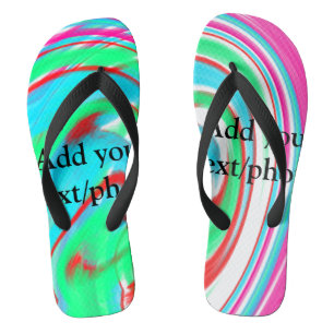 Tongs Simple coulée de marbre acrylique ajoutez votre te