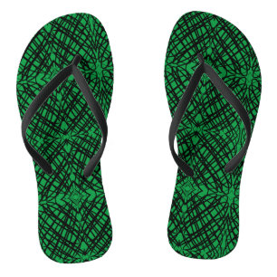 Tongs Simple Scribble Carreaux miroir Vert