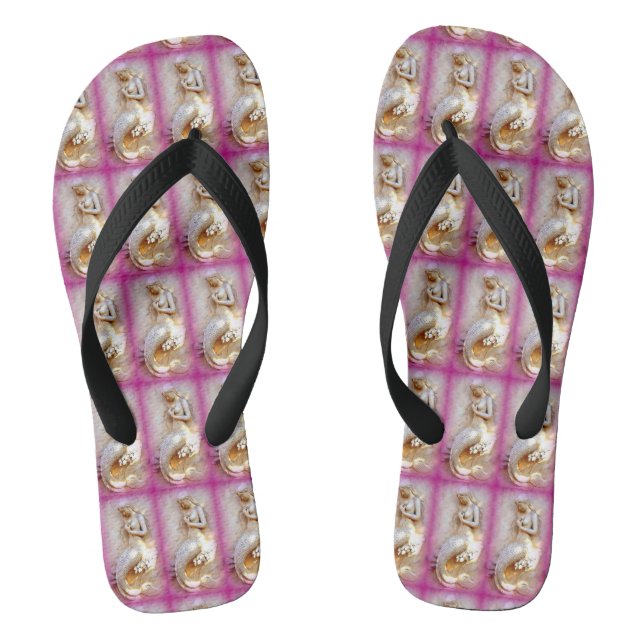 Tongs sirènes de pierre rose (Semelle)