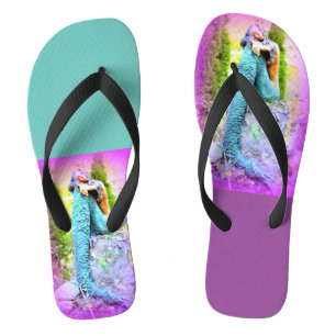 Tongs sirènes de rêverie pourpres/vert