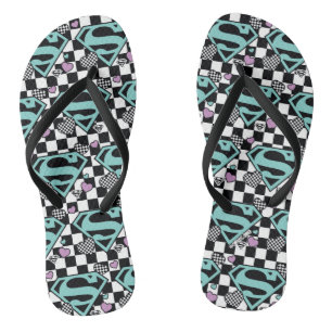Tongs Skater Girl Supergirl Coeurs S-Shield