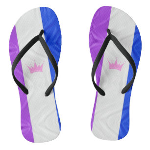 Tongs SlipperyJoe glisser le drapeau de fierté violet bl