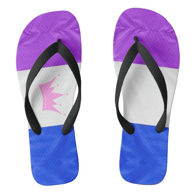 Tongs SlipperyJoe glisser le drapeau de la fierté violet (Semelle)