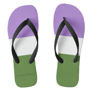 Tongs SlipperyJoe's Genderqueer Pride Couleurs du drapea
