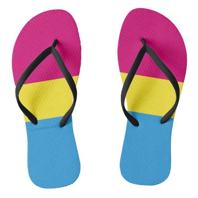 Tongs SlipperyJoe's pansexual pride flag pi sans sexe (Semelle)