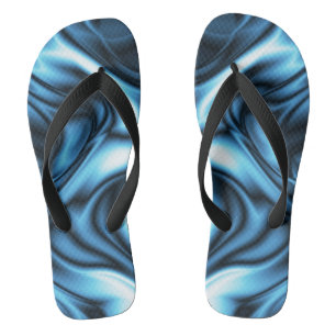 Tongs Soie Bleue