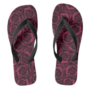 Tongs Soie sans fil satin roses fleurs florales belle