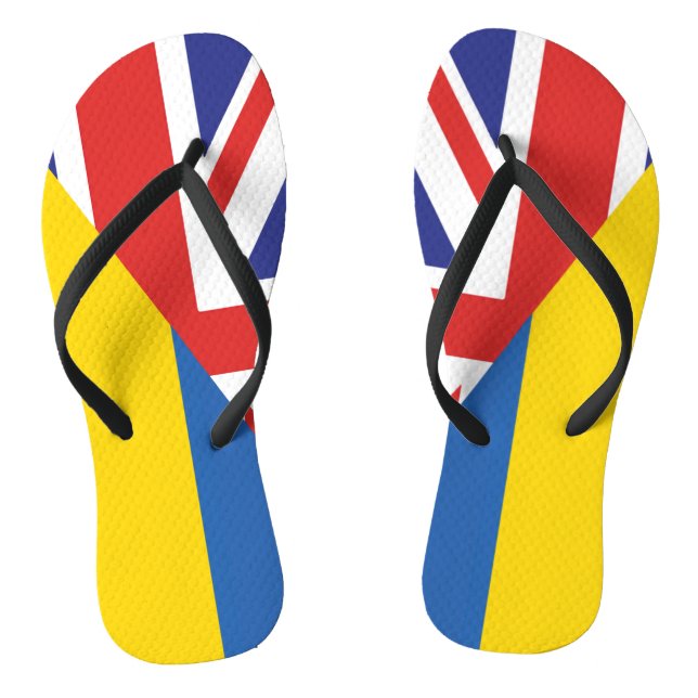 Tongs Soutien britannique à l'Ukraine Sherpa Blanket (Semelle)