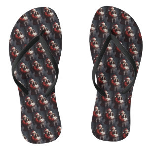 Tongs Springer Spaniel Père Noël Noël Festif