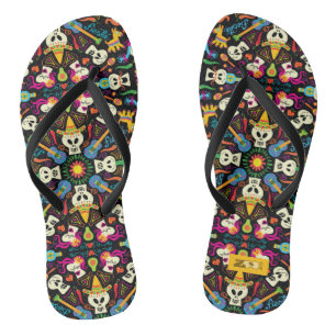 Tongs Squelettes mexicains célébrant le Jour des morts
