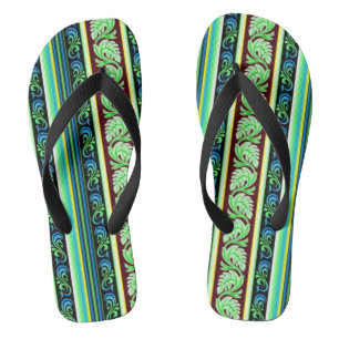 Tongs Sri Lanka Liyawel (motif feuille)