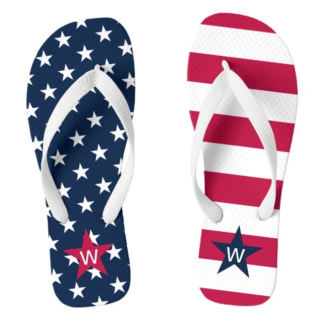 Tongs Stars Stripes Monogramme American Flip Flops (Semelle)