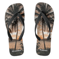 Sunset Tropical Beach Palm Trees Personnalisez