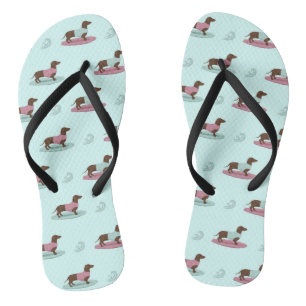 Tongs Surf Dachshunds Flip Flops