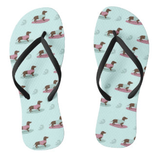 Tongs Surf Dachshunds Flip Flops