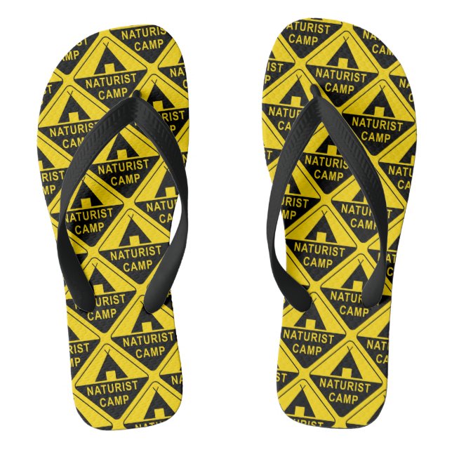 Tongs Symbole du camp de naturistes (Semelle)