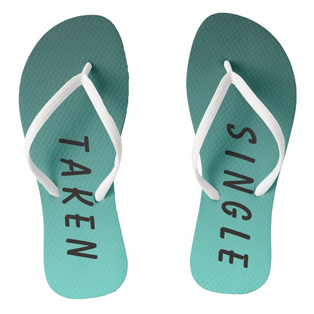 Tongs Symbole simple pris amusant Turquoise (Semelle)