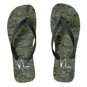 Tongs SYMBOLE Zodiaque Capricorne Camouflage boisé