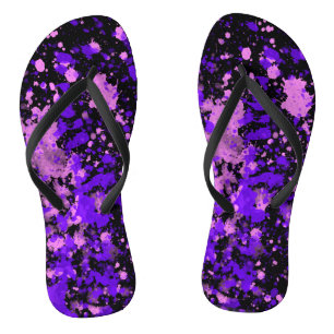 Tongs Taches de peinture violette