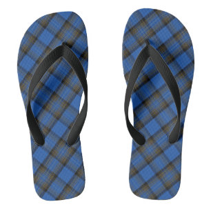 Tongs Tartan Plaid Bleu de l'Île de Skye