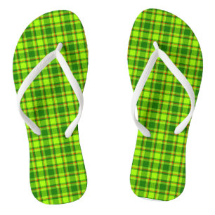 Tongs Tartan rouge vert À damiers Motif plaid-55788