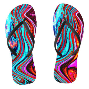 Tongs Teintes Dynamiques Abstraites Motif