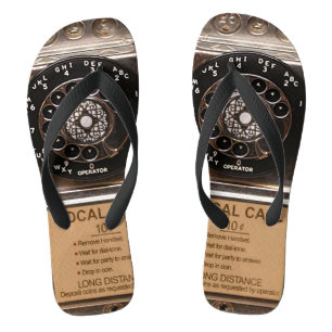 Tongs Téléphone antique rotatif payant rude