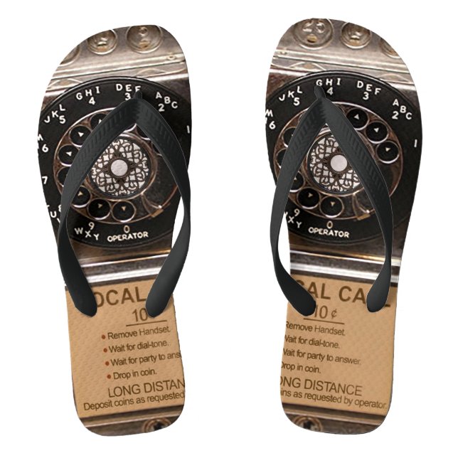 Tongs Téléphone antique rotatif payant rude (Semelle)