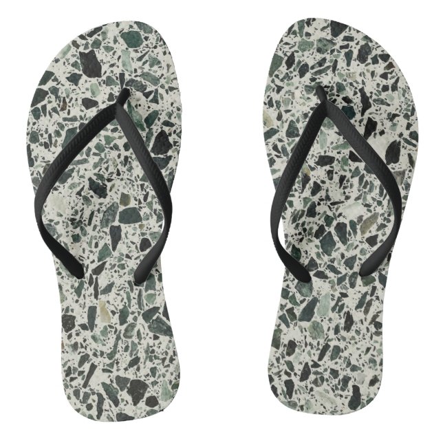 Tongs Terrazzo Vert Moderne (Semelle)