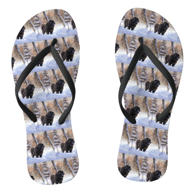 Tongs Terre-Neuve Laissons neiger Noël (Semelle)