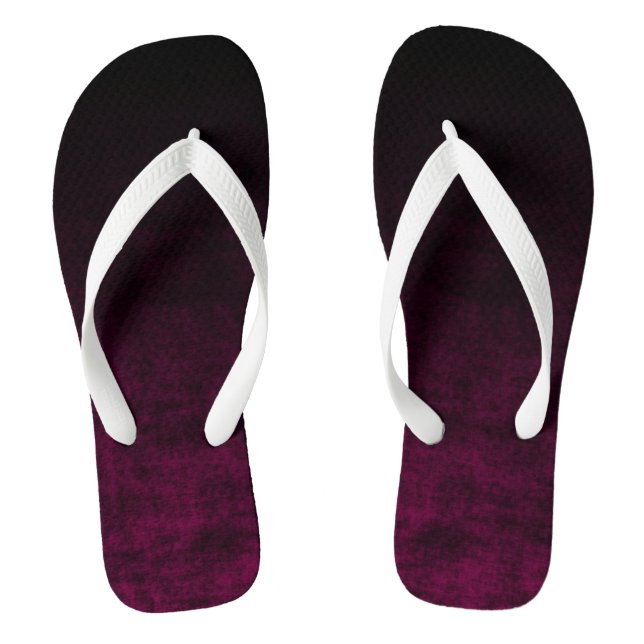 Tongs Texture à dégradé noir et magenta foncé (Semelle)