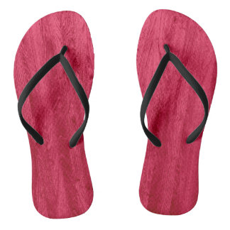 Tongs Texture de grain de bois rouge
